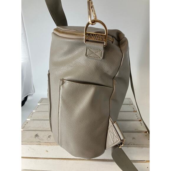 FAWN EXTRA GRAY PU LEATHER SHOULDER TOTE / BACKPACK ASIS - Picture 7 of 16